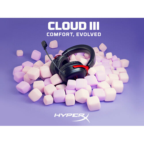 HyperX Cloud III Gaming-headset (Svart och Rött)