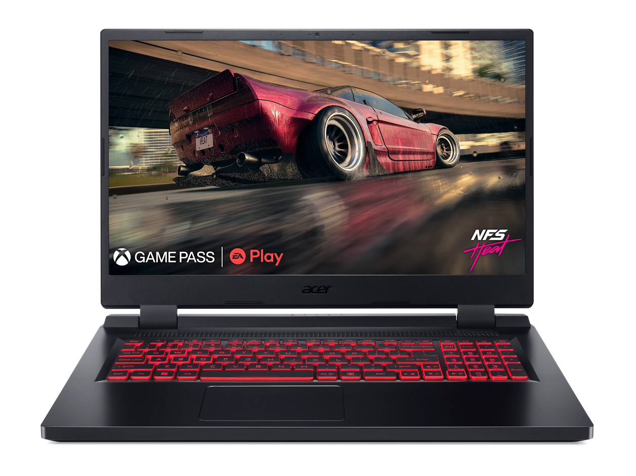 Acer Nitro 5 AN517-55-780B, DOS, Intel Core i7-12650H, 16GB, 17,3", FHD, SSD1TB, M.2 PCIe NVMe, RTX 4060-8GB, 802.11ax, BT 5.1, Wi-Fi 6, 4x UBS6, 3,2, 1x Thunderbolt4, 1x RJ45, 2,5 kg, färg svart