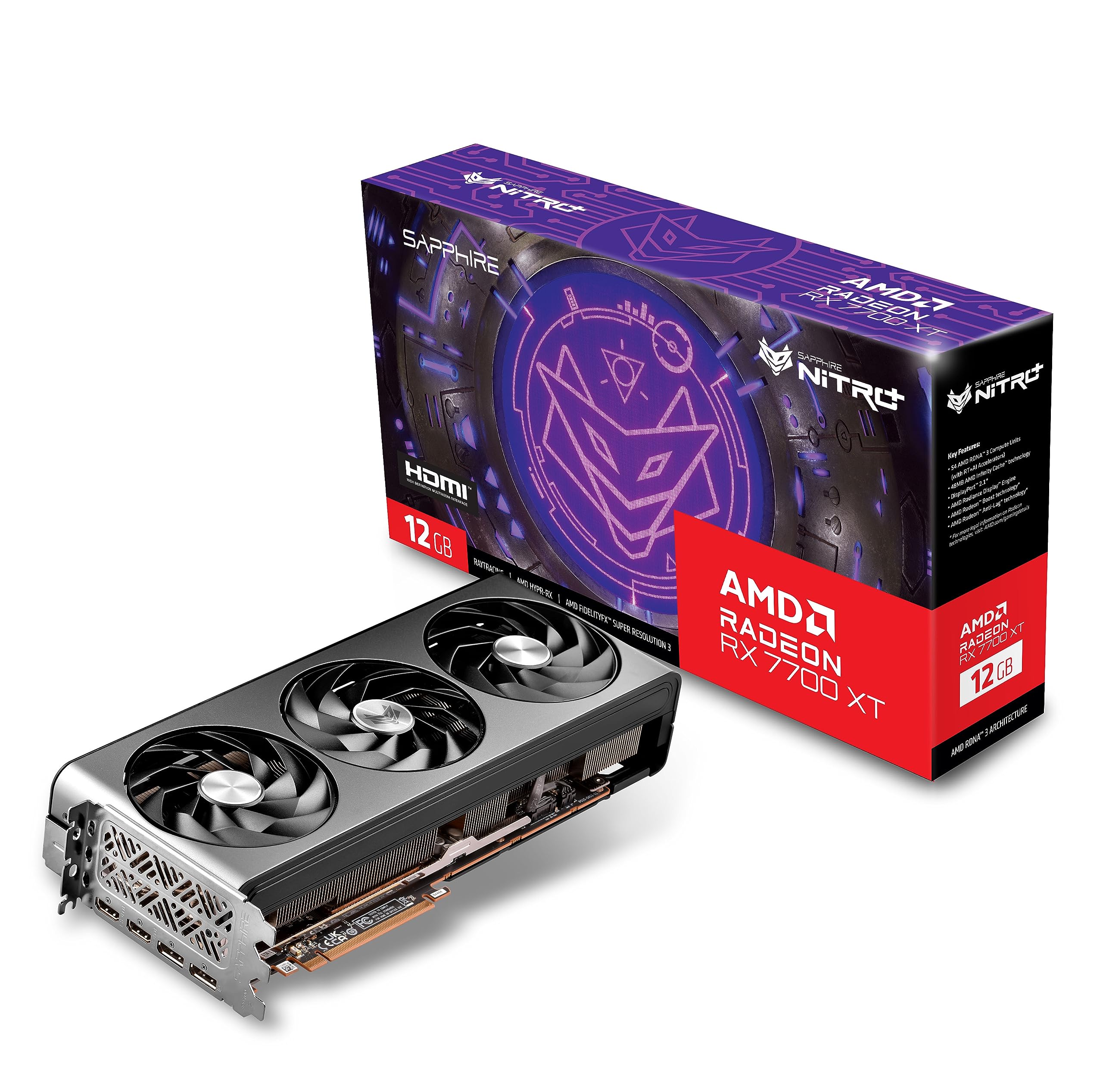 Sapphire Nitro+ Radeon RX 7700 XT Gaming OC, 12GB GDDR6