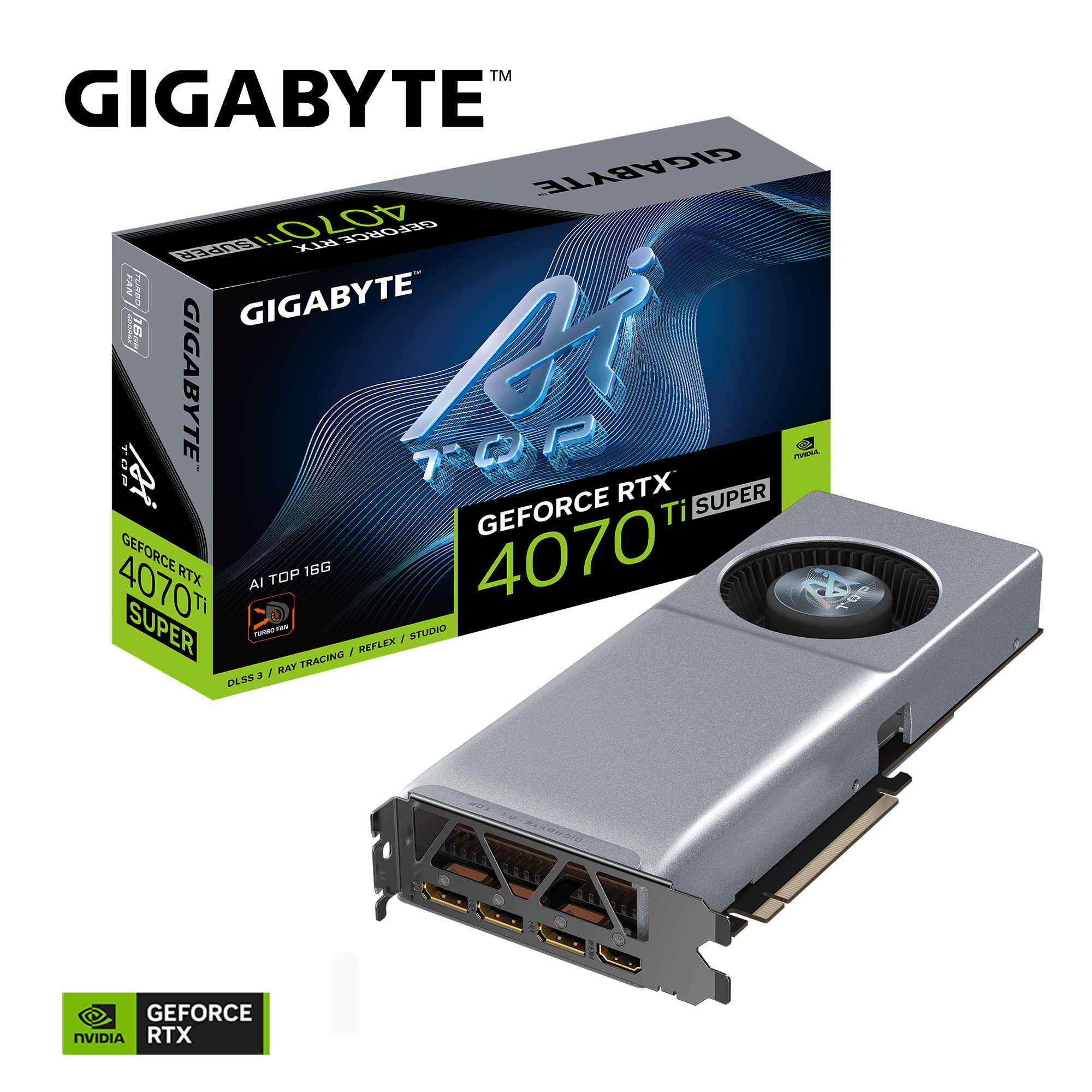 Gigabyte GeForce RTX 4070 Ti AI TOP 16G, 16GB GDDR6X