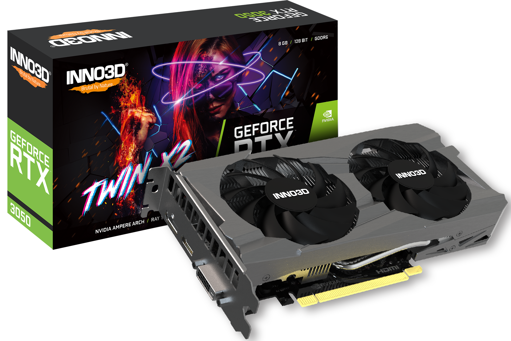 Inno3D GeForce GTX 3050 TWIN X2, 8GB GDDR6