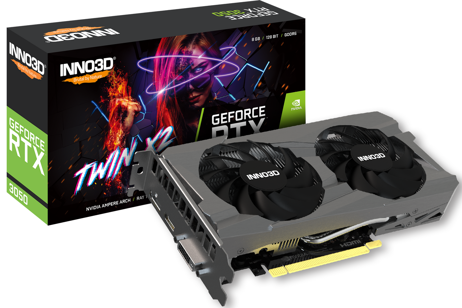 Inno3D GeForce GTX 3050 TWIN X2, 8GB GDDR6