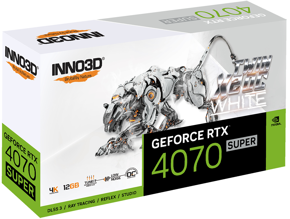 INNO3D GeForce RTX 4070 Super Twin X2 OC White, 12GB GDDR6X