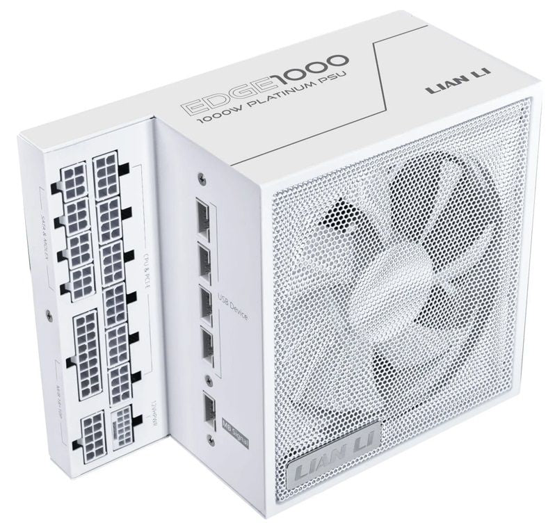 Lian Li EDGE 1000W, 12VHPWR, ATX 3.031-kompatibel, 80+ platina, 120 mm fläkt, ATX, modulär