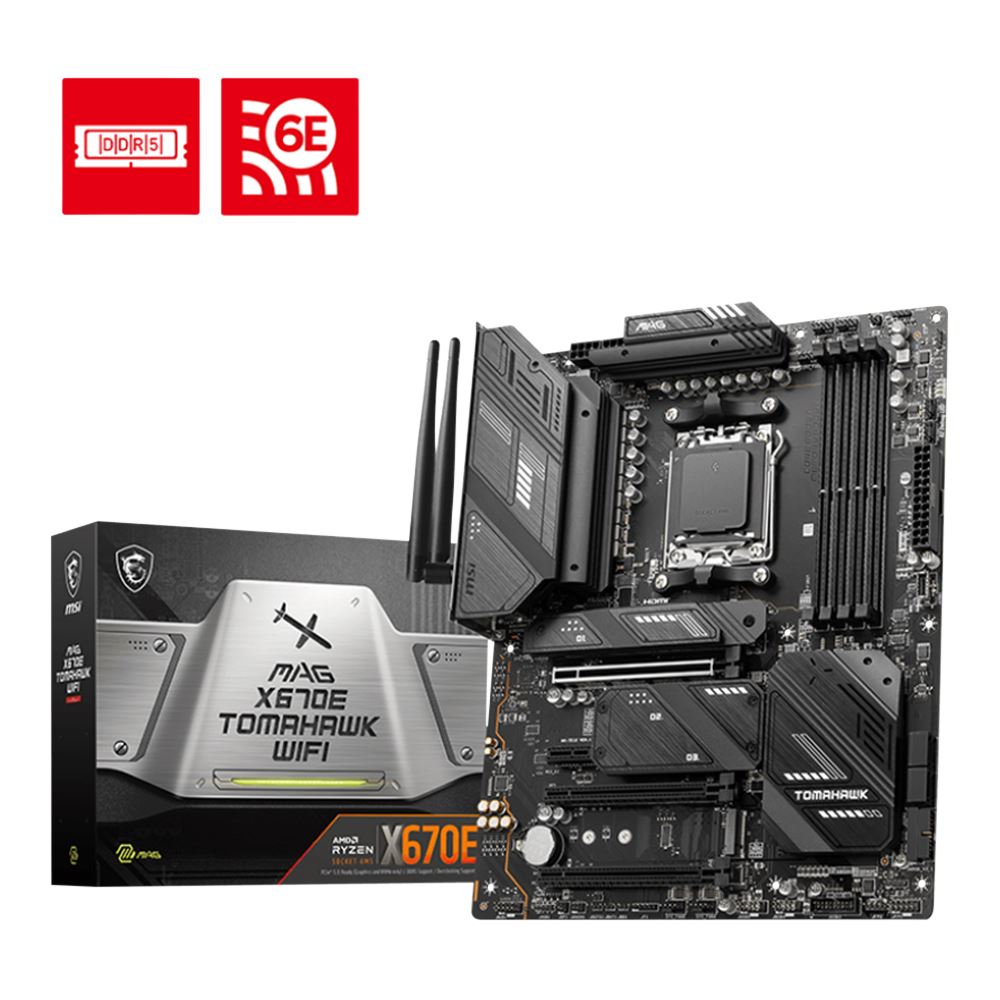 MSI X670E MAG Tomahawk WiFi AMD AM5 ATX Moderkort