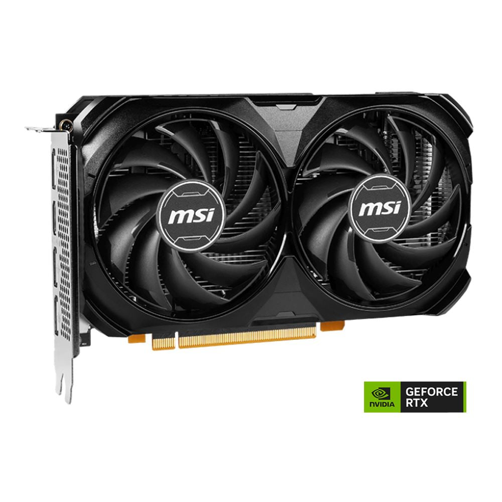 MSI NVIDIA GeForce RTX 4060 Ventus 2X Black Overclocked Dual Fan 8GB GDDR6 PCIe 4.0 Grafikkort