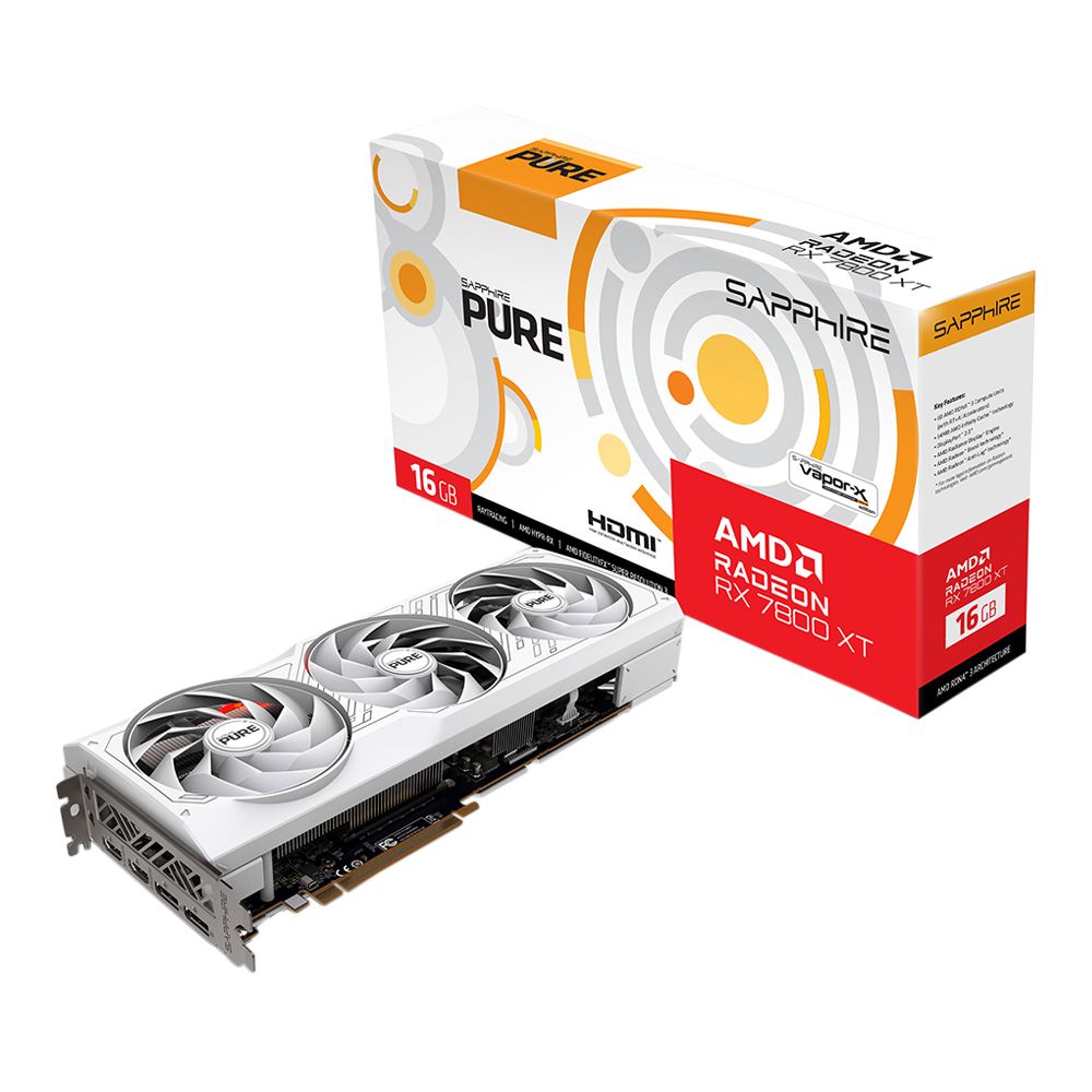 Sapphire Technology AMD Radeon RX 7800 XT Pure Triple Fan 16GB GDDR6 PCIe 4.0 Grafikkort