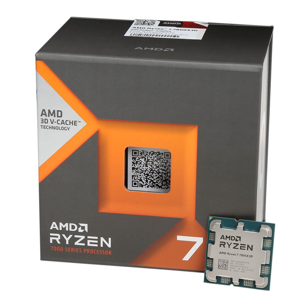 AMD Ryzen 7 7800X3D Raphael AM5 4,2 GHz 8-kärnig processor i låda