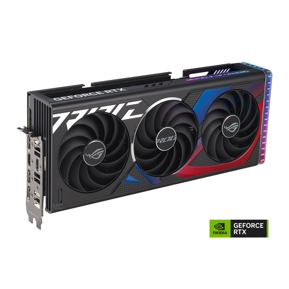 ASUS NVIDIA GeForce RTX 4070 Super ROG Strix RGB Overclocked Triple Fan 12GB GDDR6X PCIe 4.0 Grafikkort