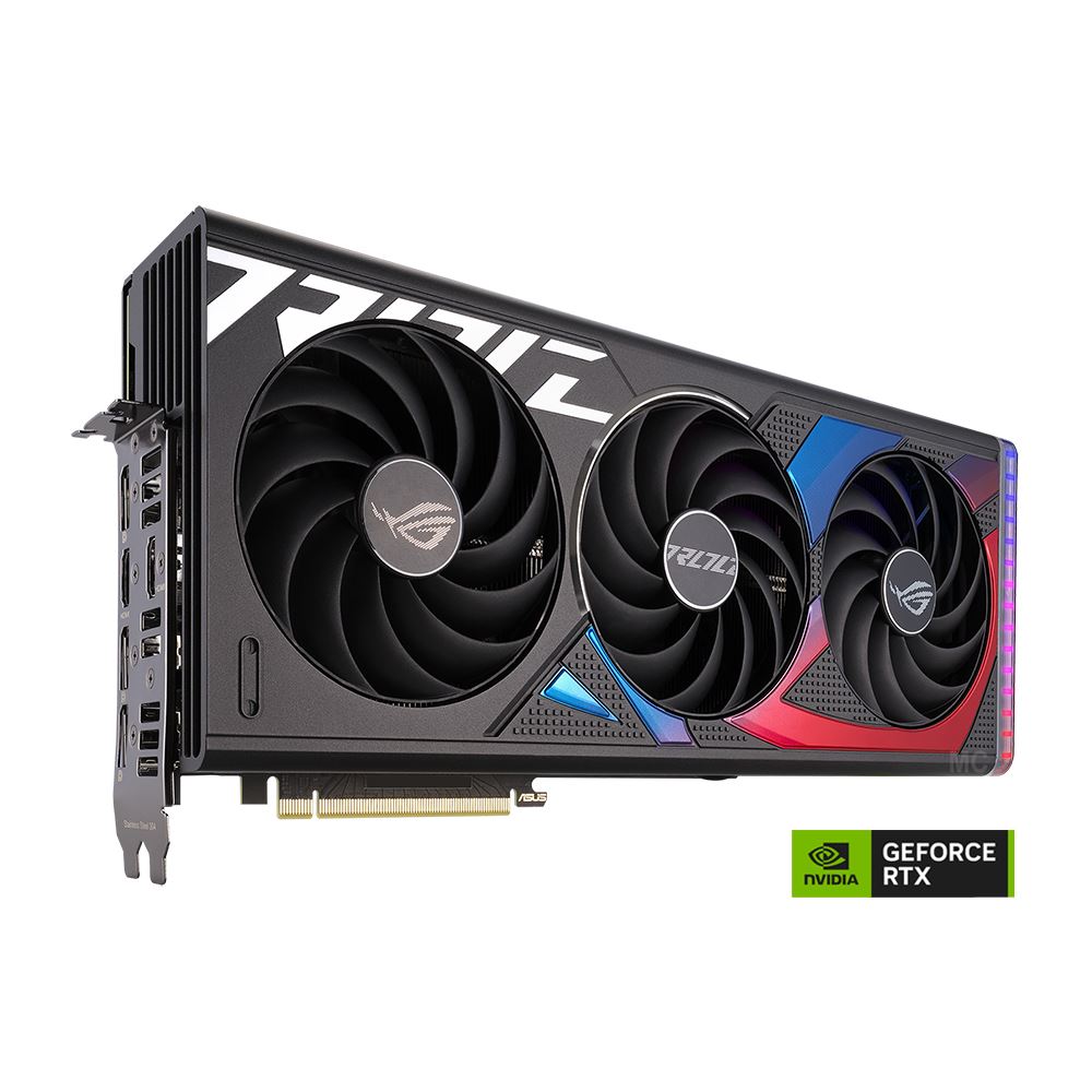 ASUS NVIDIA GeForce RTX 4070 Super ROG Strix RGB Overclocked Triple Fan 12GB GDDR6X PCIe 4.0 Grafikkort