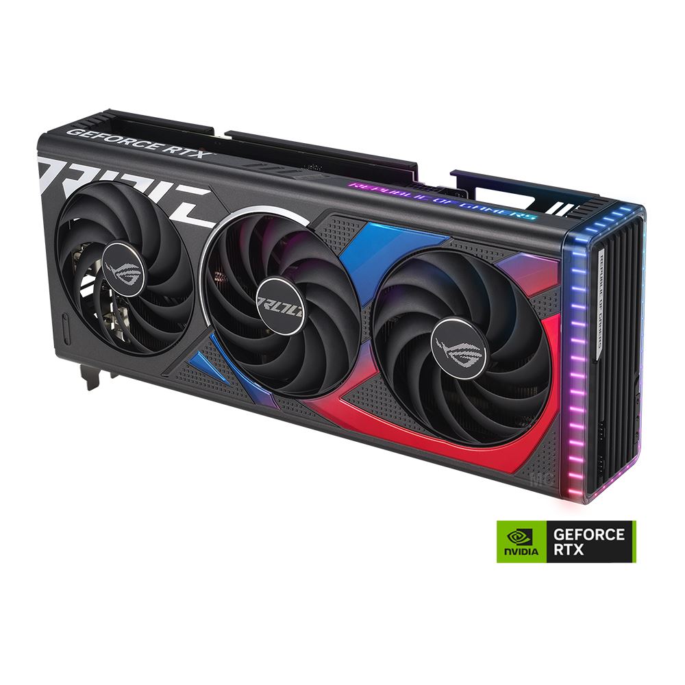 ASUS NVIDIA GeForce RTX 4070 Super ROG Strix RGB Overclocked Triple Fan 12GB GDDR6X PCIe 4.0 Grafikkort