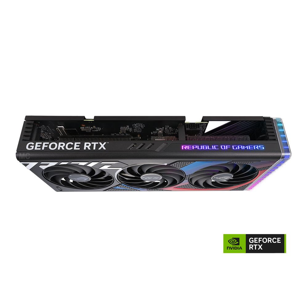 ASUS NVIDIA GeForce RTX 4070 Super ROG Strix RGB Overclocked Triple Fan 12GB GDDR6X PCIe 4.0 Grafikkort