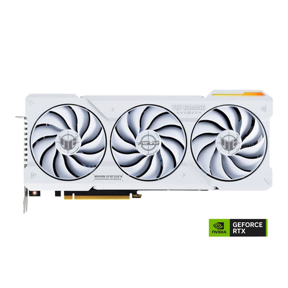 ASUS NVIDIA GeForce RTX 4070 Ti Super TUF Gaming White RGB Overclocked Triple Fan 16GB GDDR6X PCIe 4.0 Grafikkort