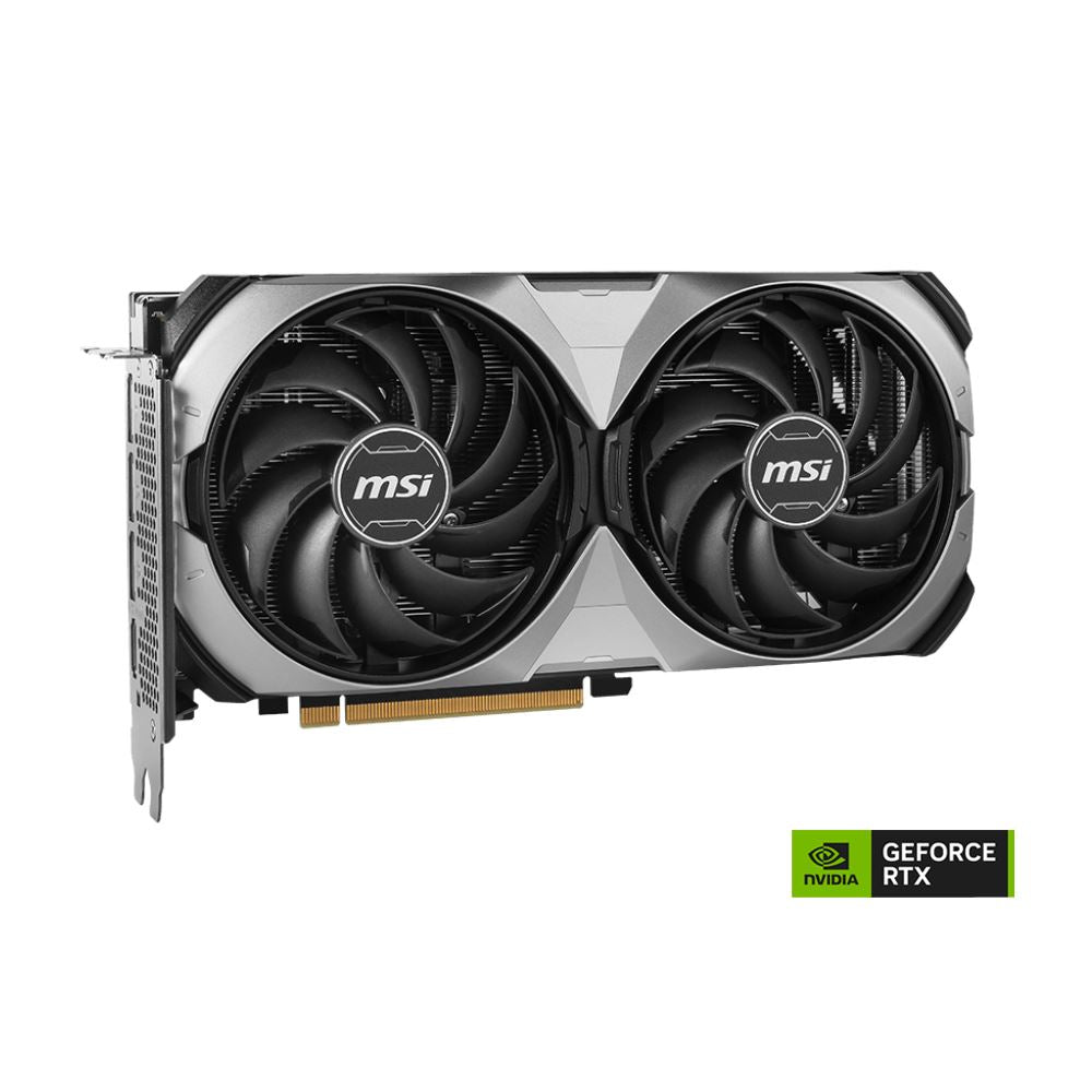 MSI NVIDIA GeForce RTX 4070 VENTUS 2X E1 Overclocked Dual Fan 12GB GDDR6 PCIe 4.0 Grafikkort